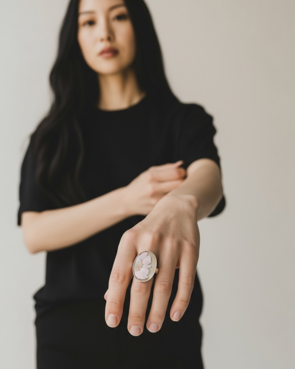 Anillo de plata Latido Pastel