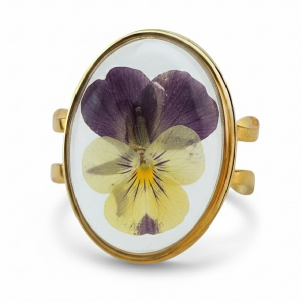 Anillo Pensamiento Real~ bañado en oro