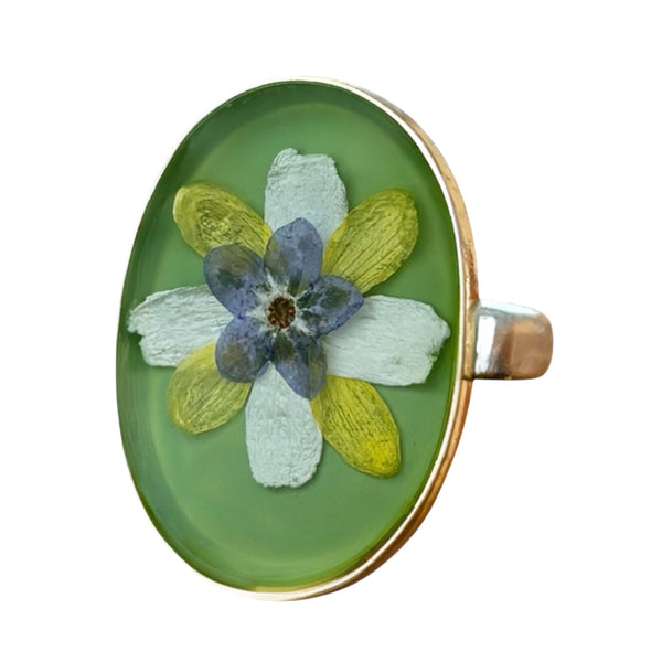 Anillo de plata Verde Esperanza