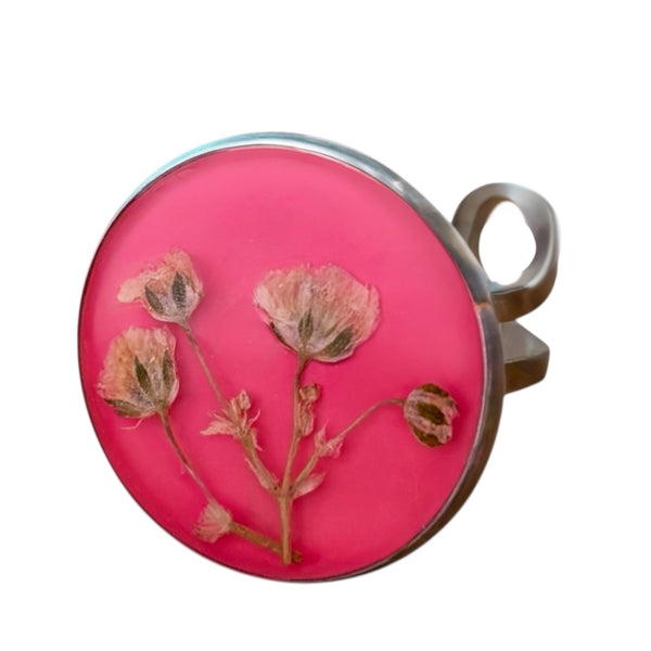 Anillo Primavera Carmesí~ acero inoxidable