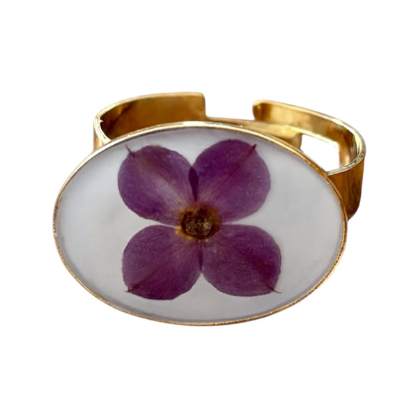 Anillo Violeta de Luz de acero inoxidable