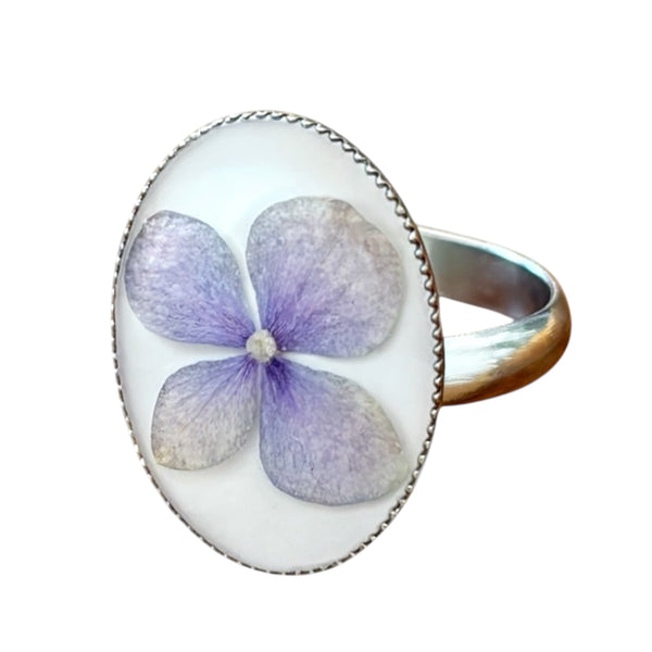 Anillo Bruma Lila de acero inoxidable